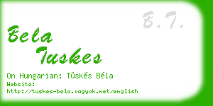 bela tuskes business card