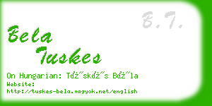 bela tuskes business card